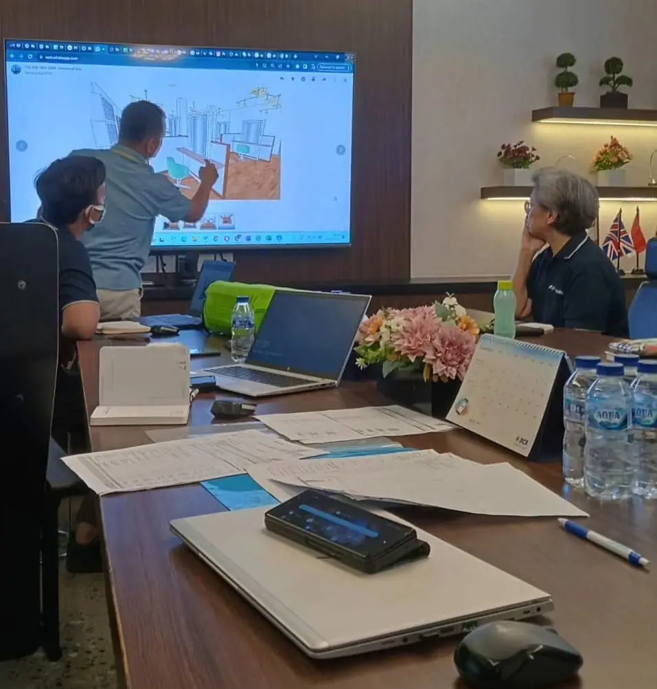 Rapat koordinasi desain bersama tim dan klien